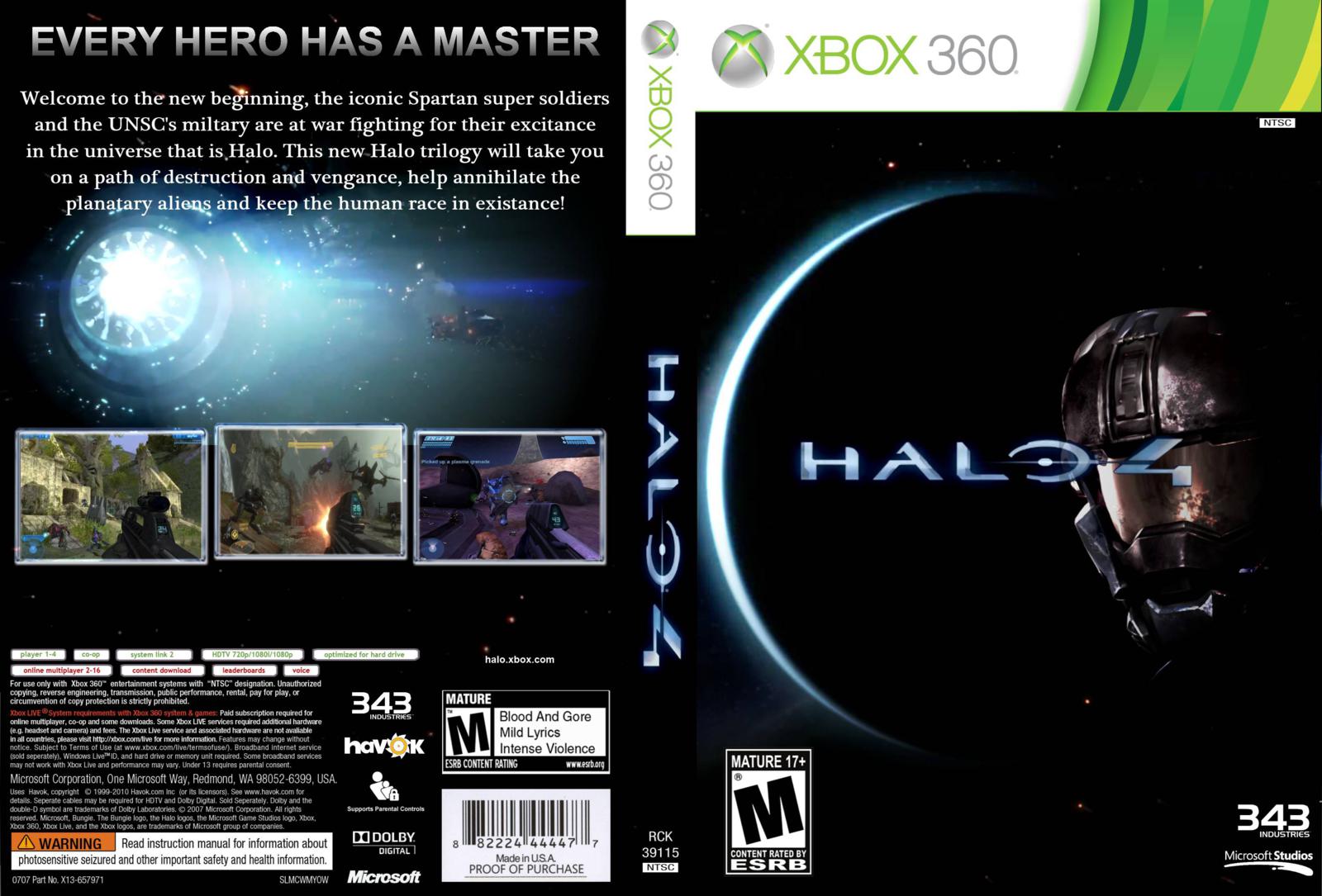 Halo 4 Xbox 360 Ultra Capas