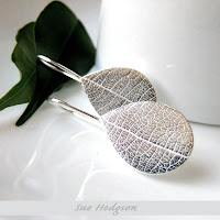 leaf jewellery in solid silver by sue hodgson