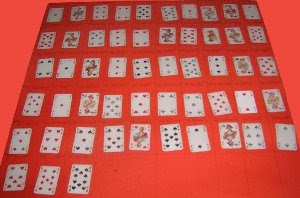 Skatkarten legen lernen große tafel
