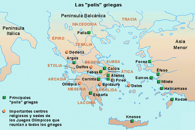 MAPA POLIS GRIEGAS