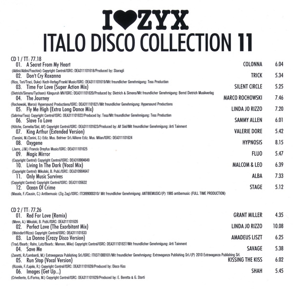 VA - I Love ZYX Italo Disco Collection 11 3 CD! VA - I Love ZYX Italo Disco Collection 11 3 CD!