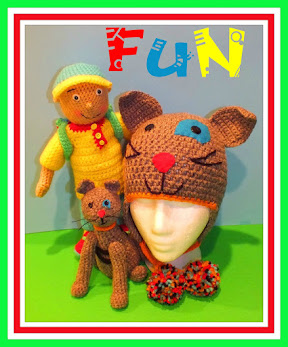 Caillou Inspired Crochet Doll, Cat & Hat Pattern© By Connie Hughes Designs©