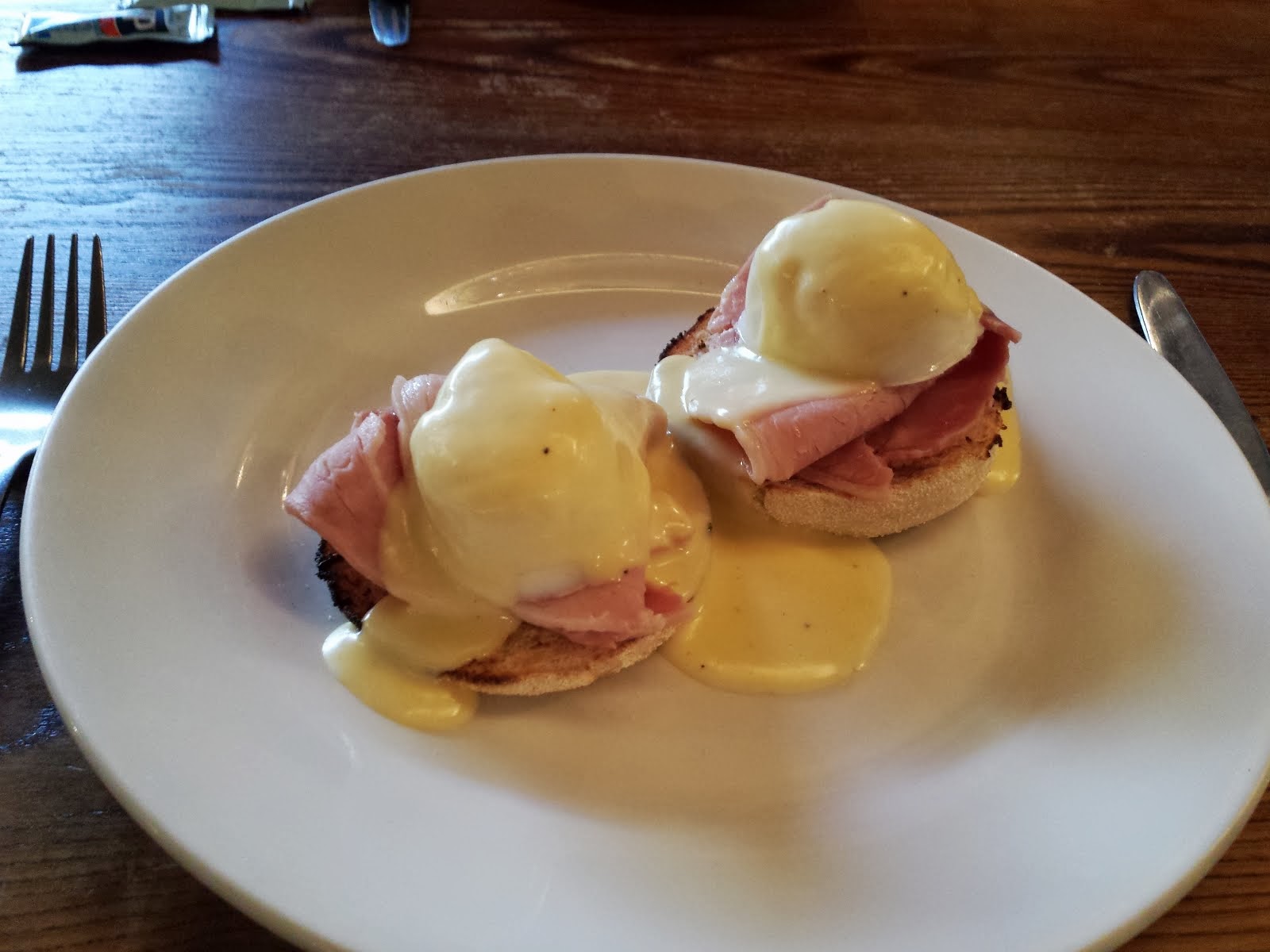 The Importance of Cutlery Eggs Benedict at the Broken Bridge, Pontefract