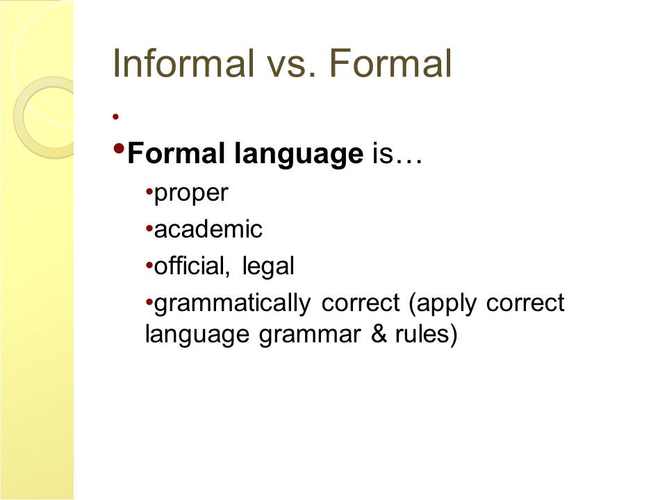 formal vs informal essay