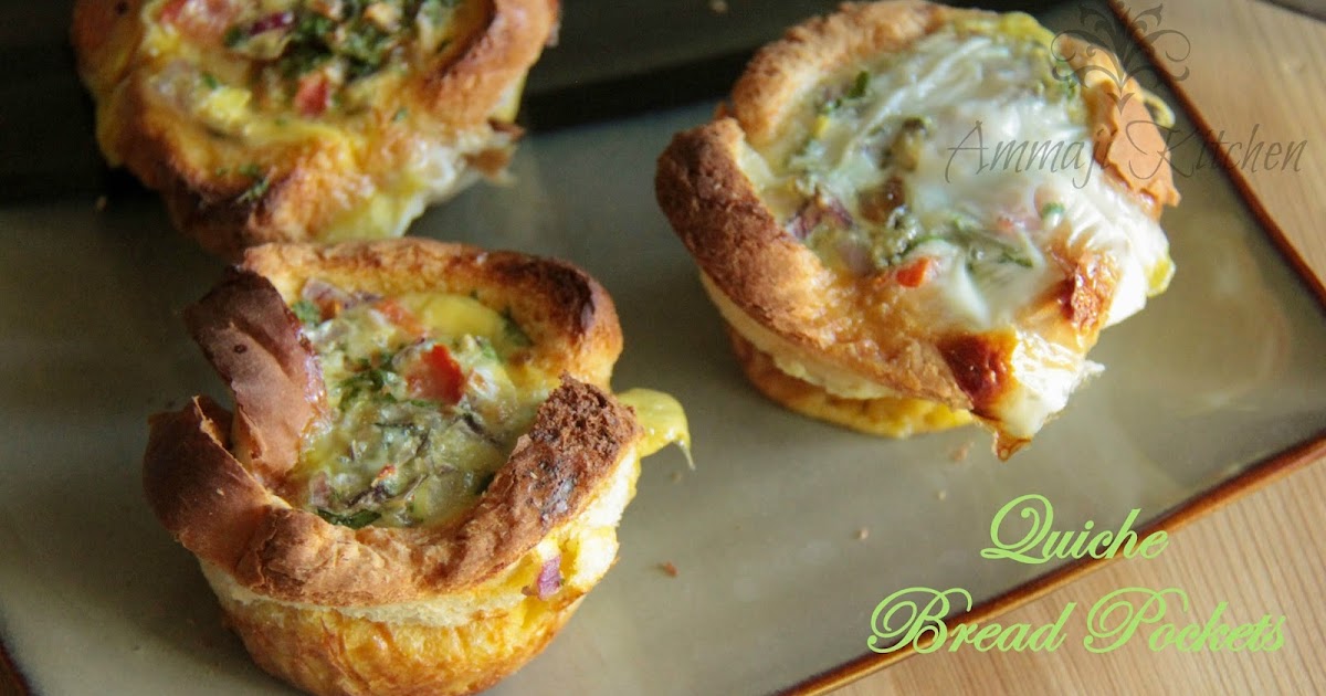 Quiche Bread Pockets Indian Food Recipes Ammaji Kitchen