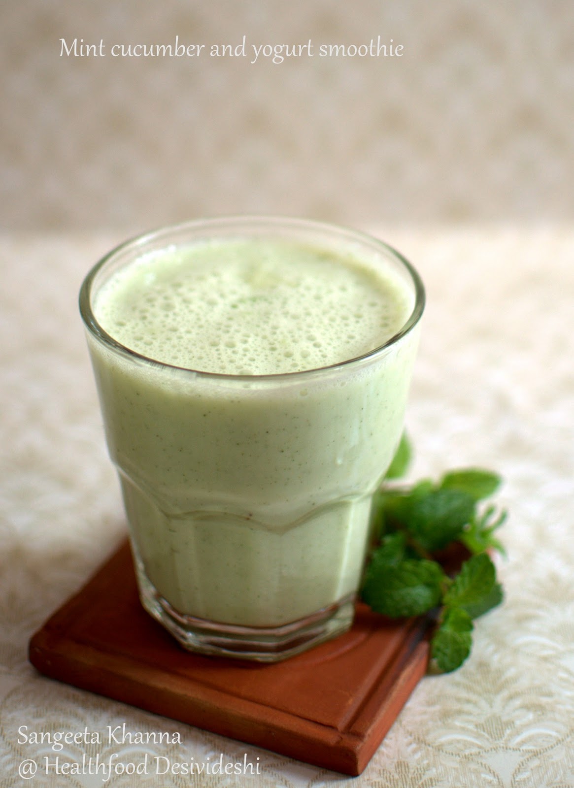 celery, cucumber, cashew and yogurt smoothie.... HealthFoodDesiVideshi