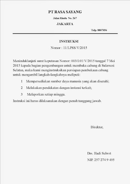Pembelajaran Otomatisasi Perkatoran: Contoh Surat Saya