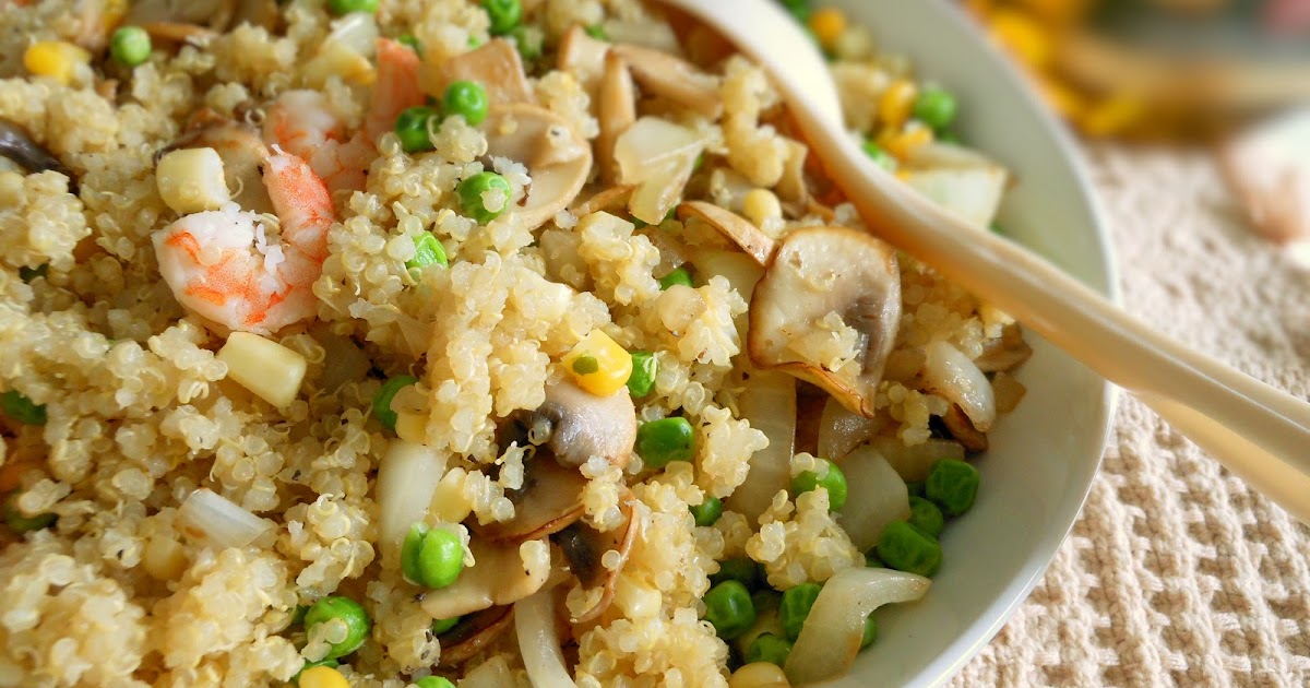 Whealthy House Quinoa With Mushrooms And Shrimp