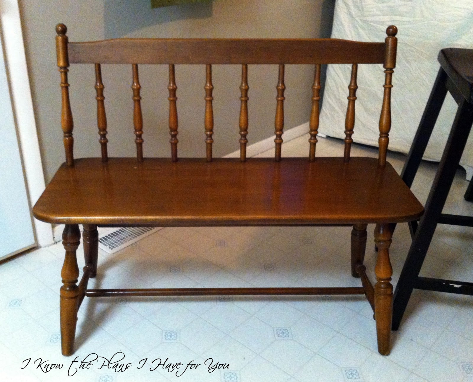 I Know The Plans I Have For You Labor of LOVE {bench redo}