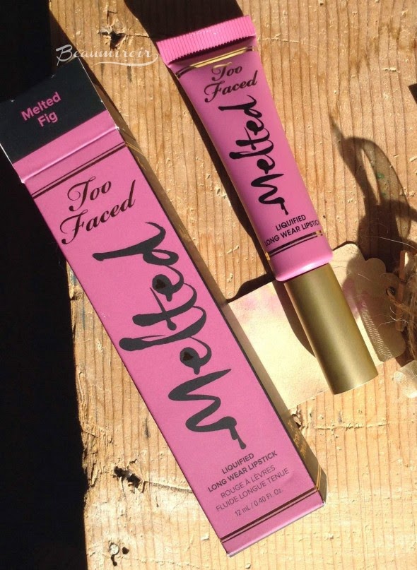 Too Faced Melted Liquified Long Wear Lipstick in Melted Fig plum purple