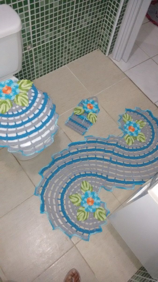 Imagenes, fantasia y color: IDEAS EN JUEGOS DE BAÑO EN CROCHET