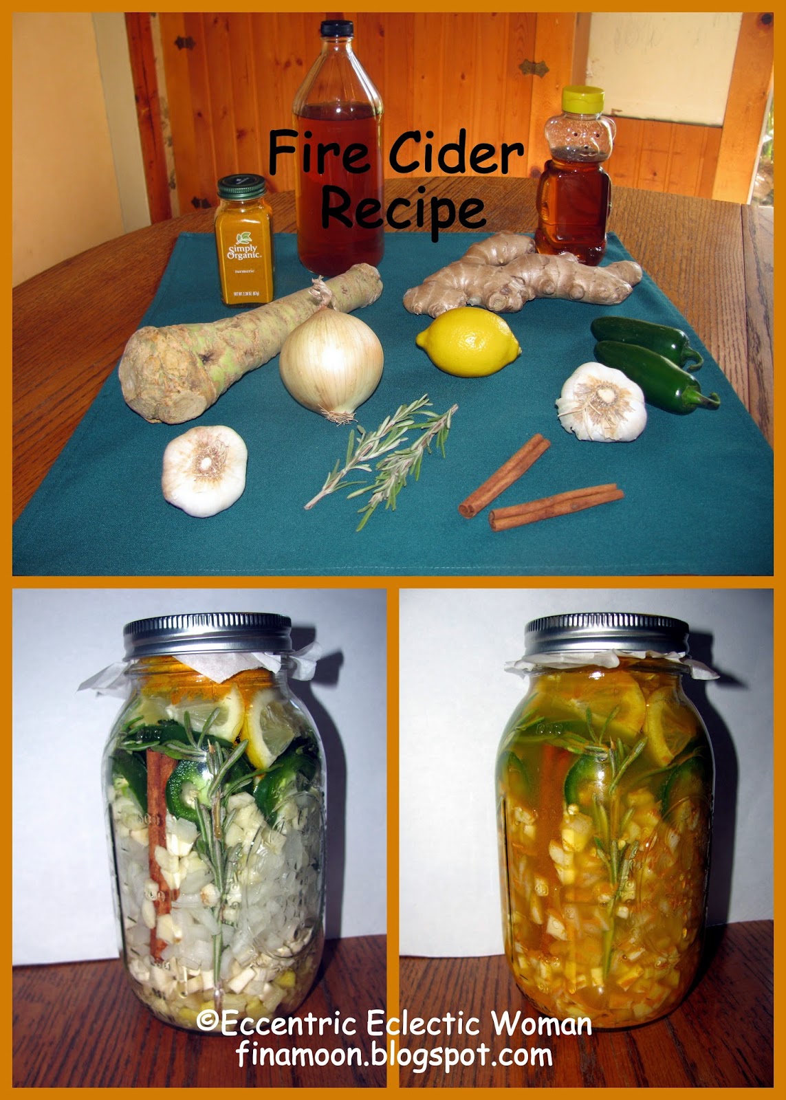 Eccentric Eclectic Woman Immune Boosting Fire Cider Recipe for Colds