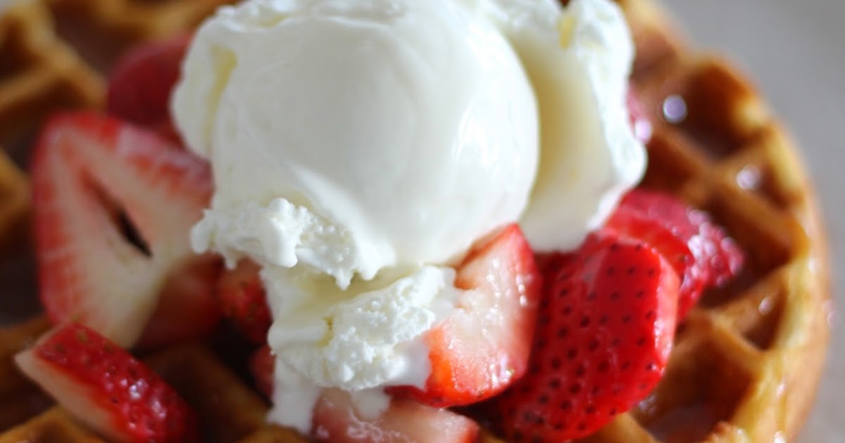 A Bountiful Kitchen Buttermilk Waffles with Berries, Ice Cream and