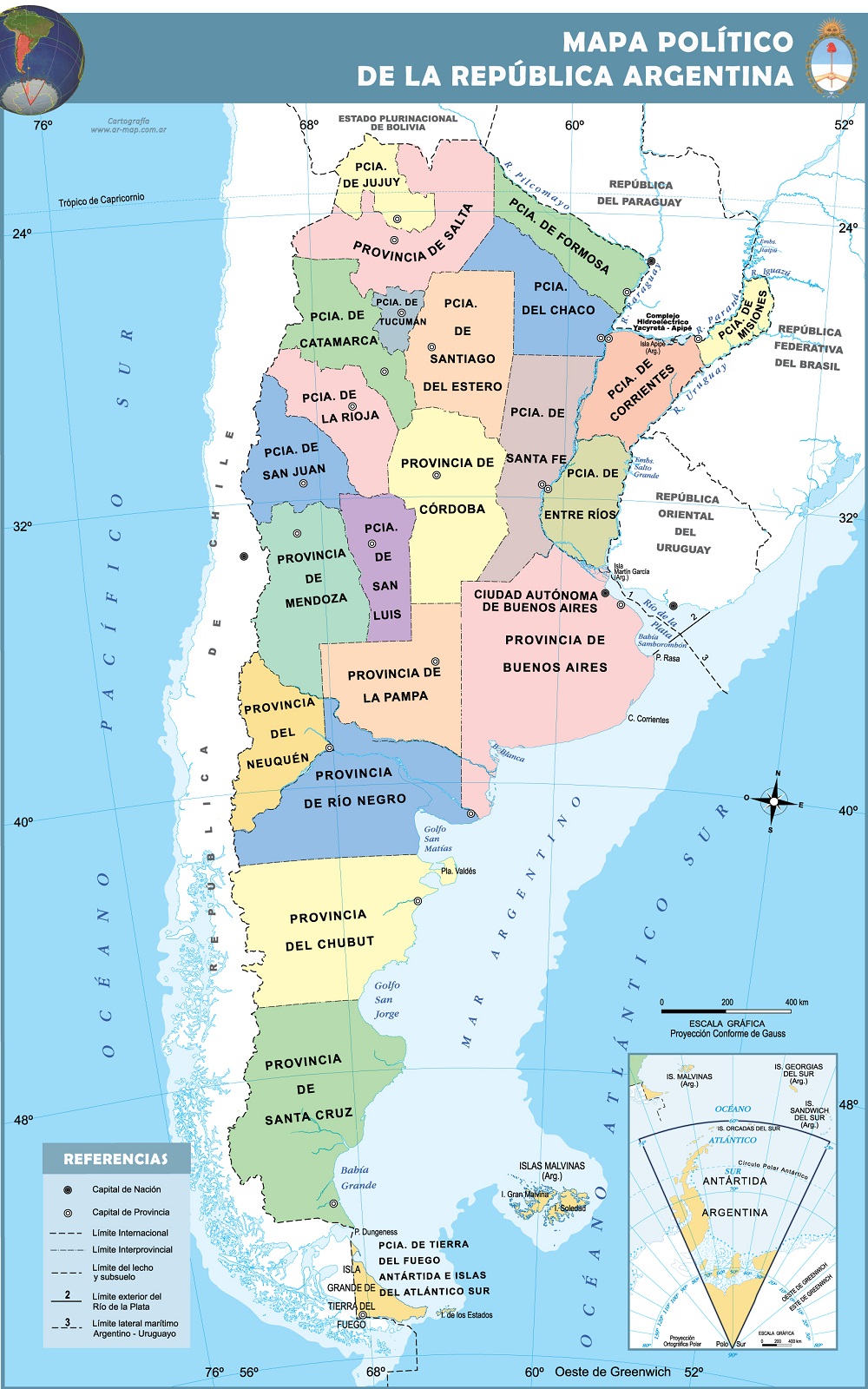 Mapa R Argentina Division Politica