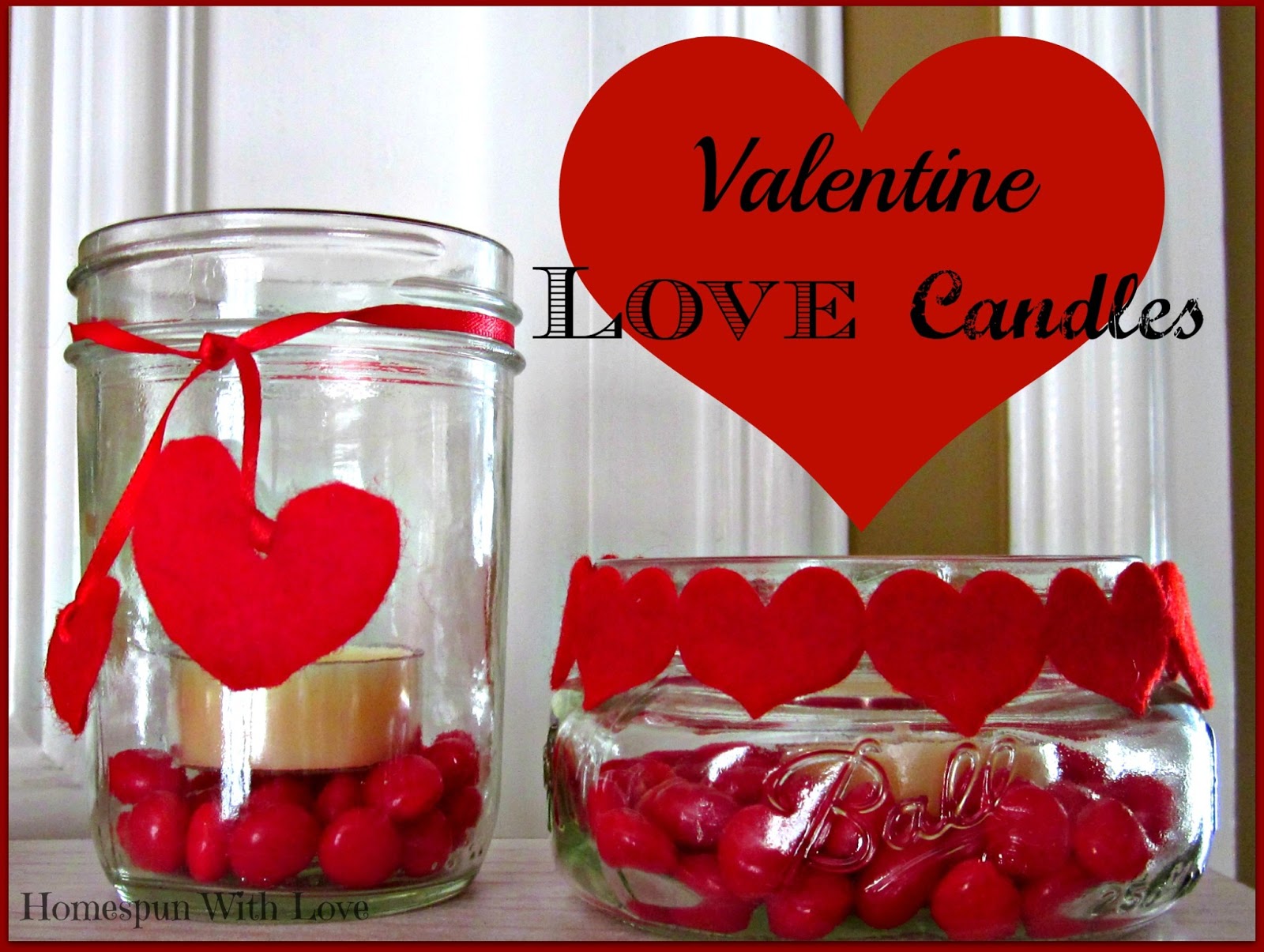 Homespun With Love Valentine Love Candles