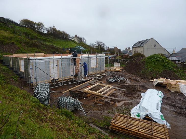 Johnshaven Photos 375. Working in the rain