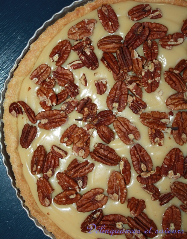 Délinquances et saveurs Tarte caramel et noix de pécan meringuée