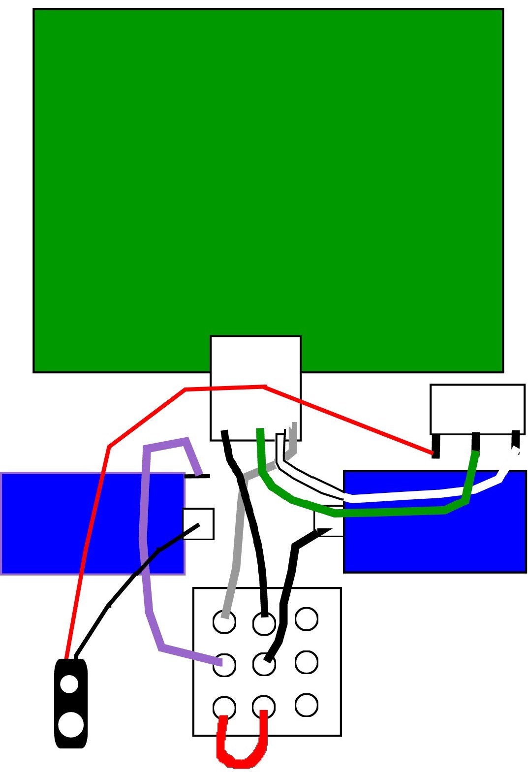 It's hard to make out the wiring in the photo, and the diagram is pretty crude, but between the two of them, you should be able to discern where the wires ...