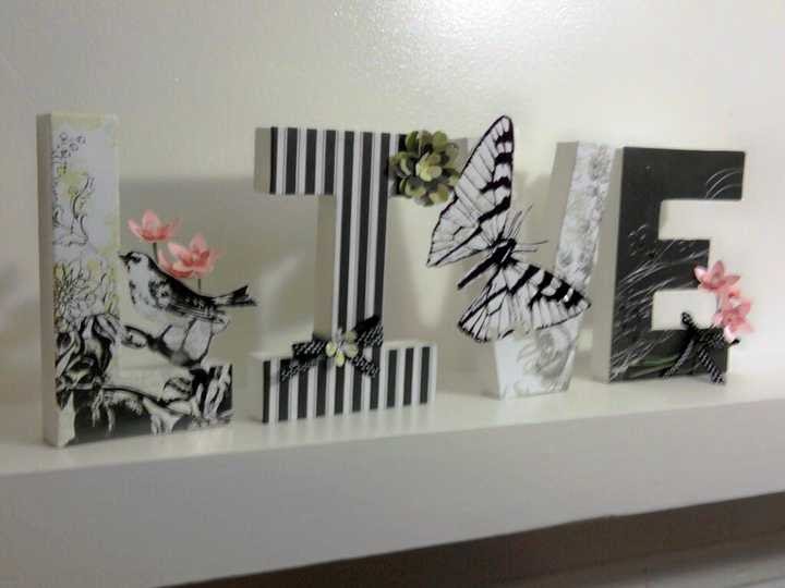 Azilorchids Paper Mache Wall Letters