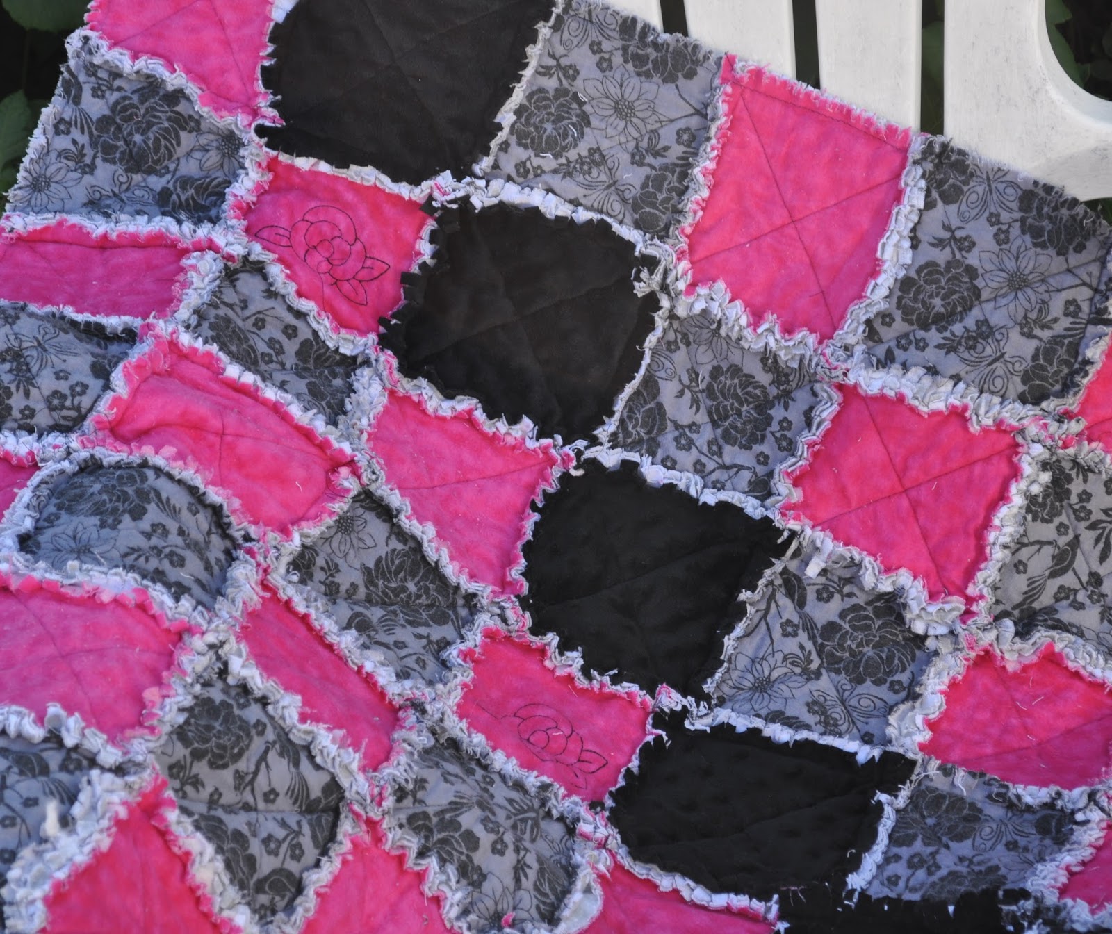 Richard and Tanya Quilts Rag Quilt 6 from Stash