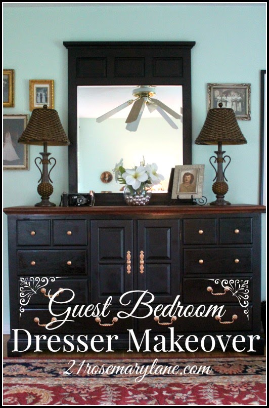 21 Rosemary Lane Guest Bedroom Yard Sale Dresser Makeover