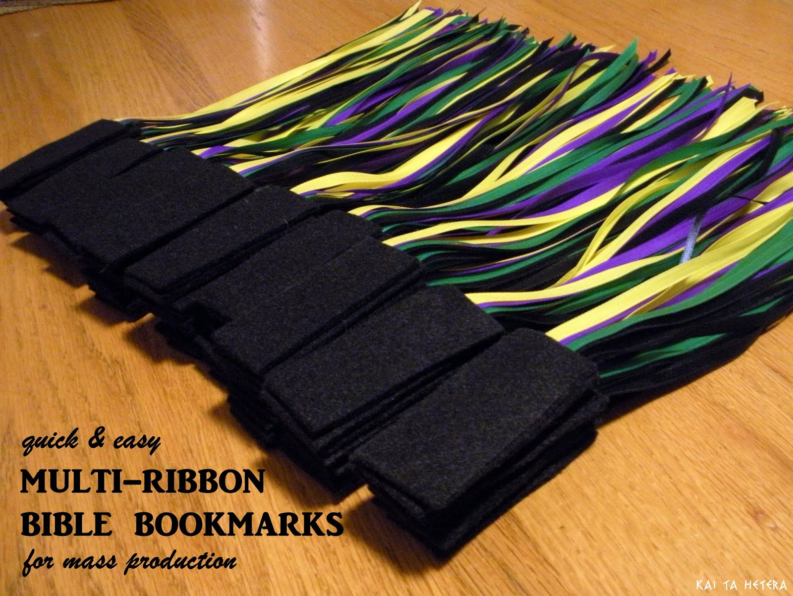 kai ta hetera quick & easy, nosew, multiribbon Bible bookmarks for