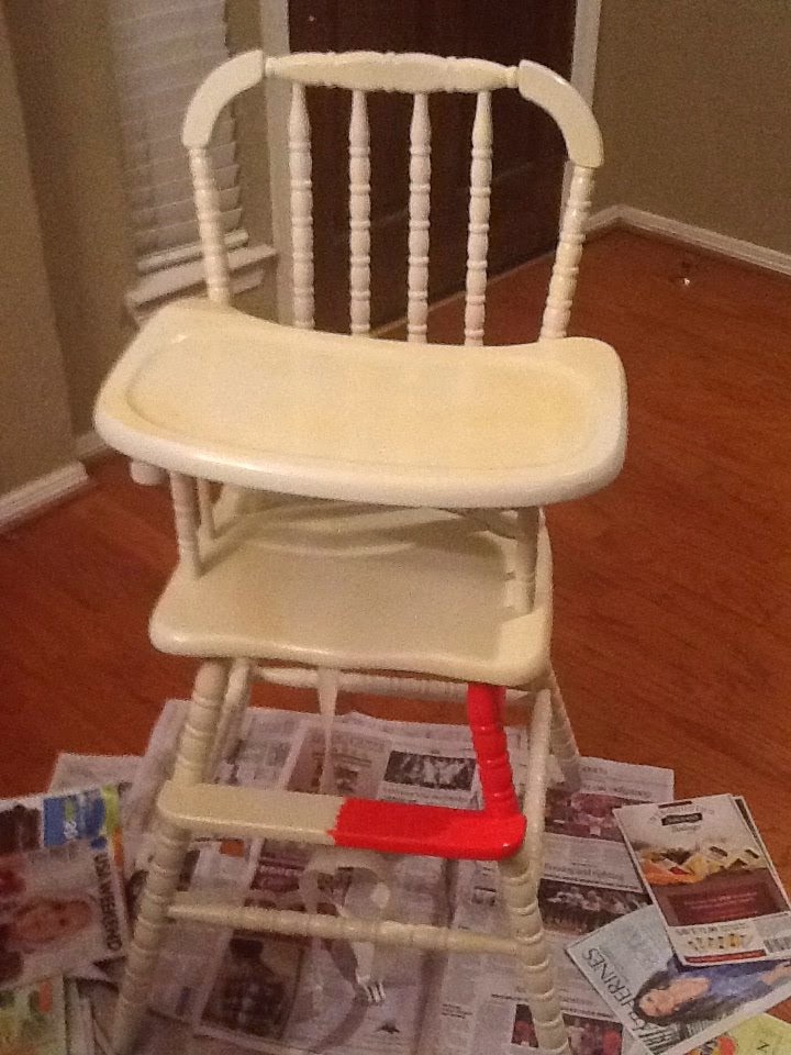 High Chair Redo {Jenny Lind} Simple.Beautiful.Life.