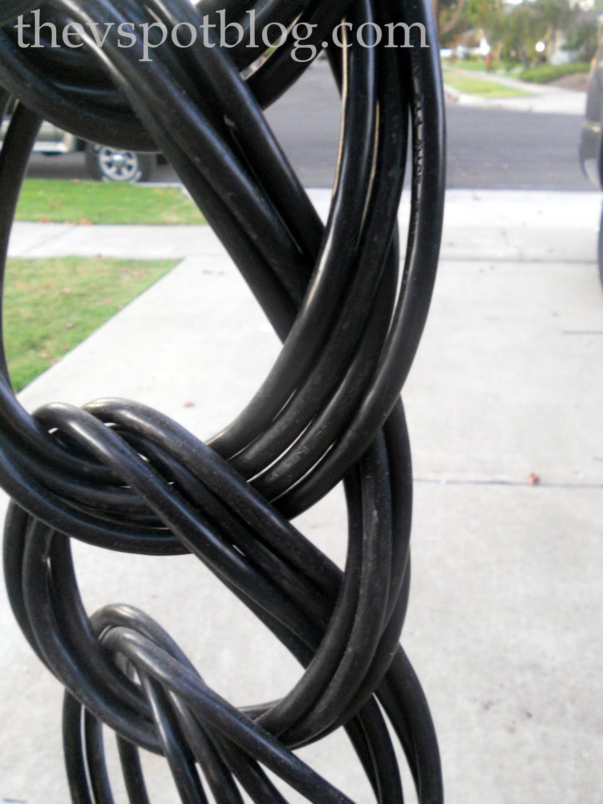 Wrangling extension cords. How to keep them neat and organized. The V