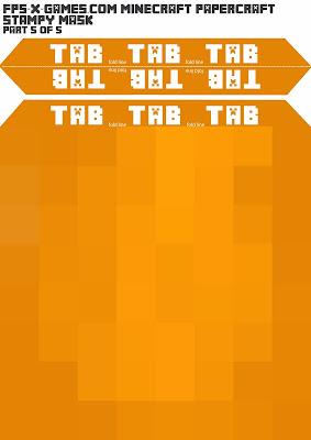 Minecraft Stampylonghead head - Template 4 of 5 Minecraft Stampylonghead head - Template 4 of 5