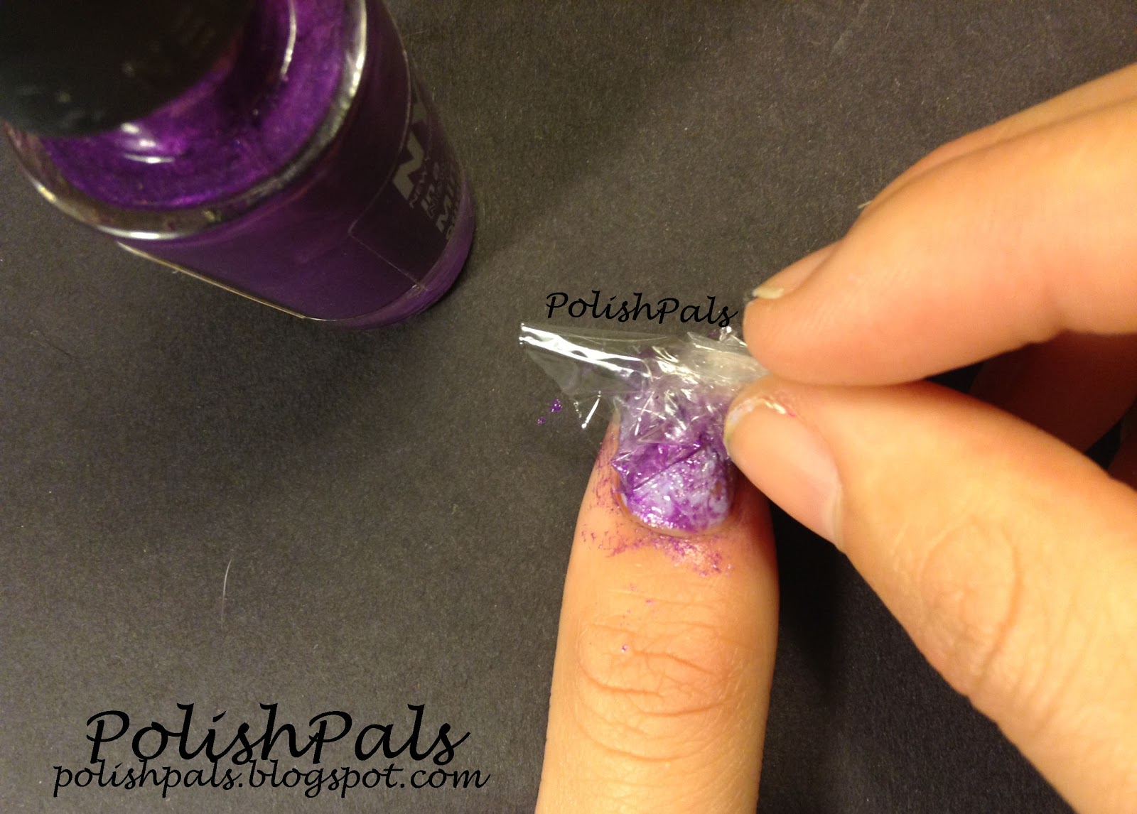 Polish Pals Saran Wrap Mani Tutorial