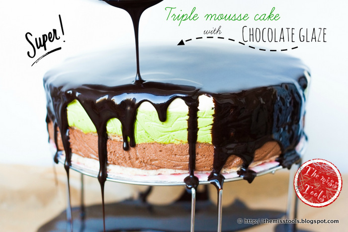Triple mousse cake with chocolate glaze - Torta sette camicie di The miss Tools