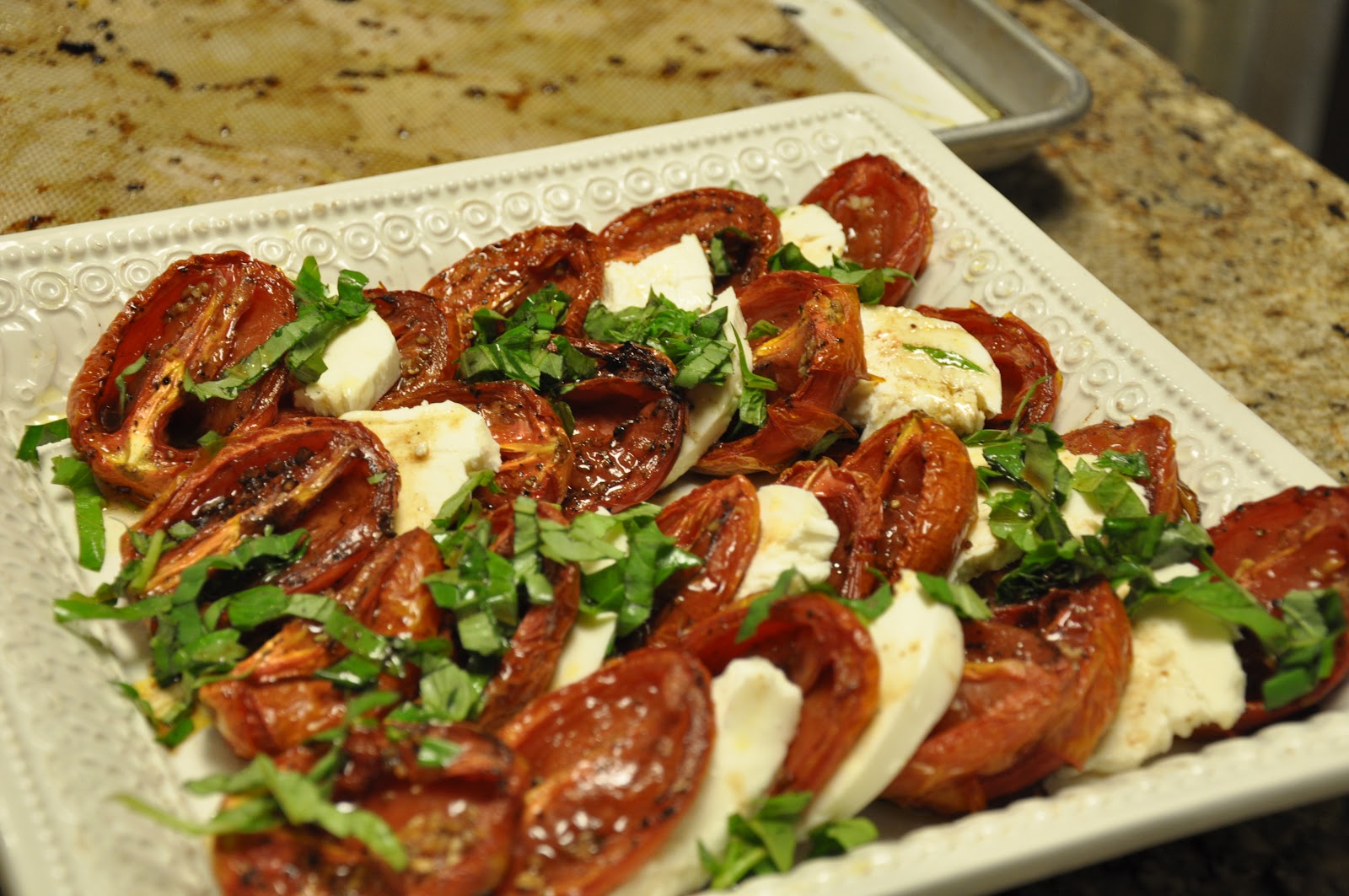 RedheadWhite&Food Scallop, Lime Ceviche and Roasted Tomato Caprese Salad!