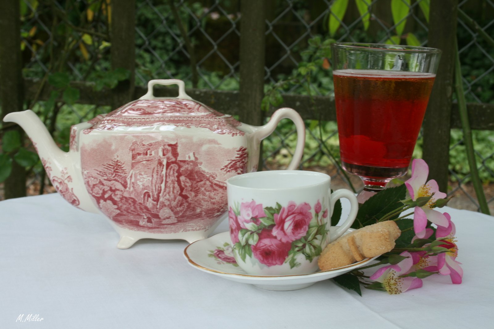 Delights of the Heart Transferware Teapot