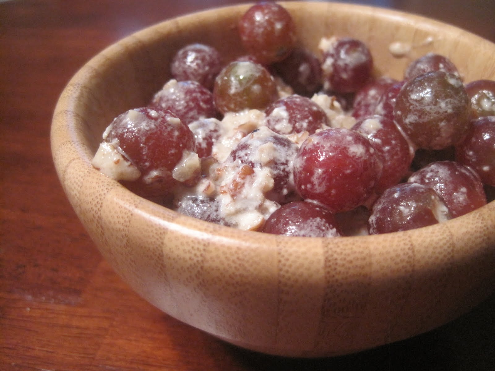 Barefoot & Eloquent Yummy, HEALTHY Dessert Pecan & Grape Yogurt Salad