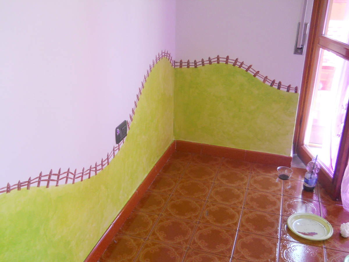 Parete cucina colorata ~ canlic for . Resina con decori parete cucina