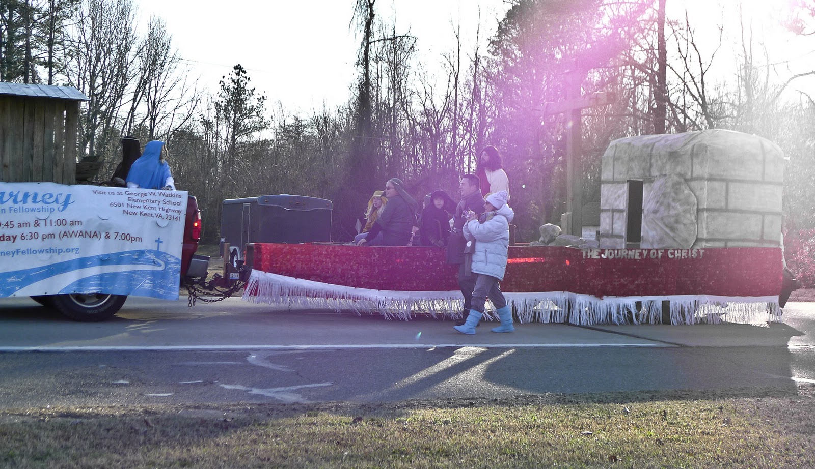 LOG ON INN we drove our El Camino in the Providence Christmas Parade