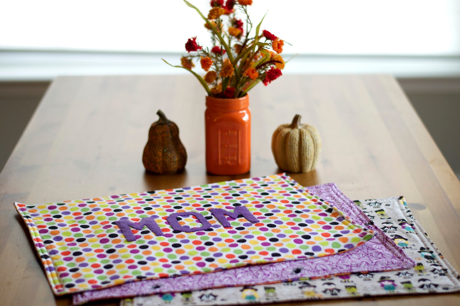 Reversible Halloween Placemats