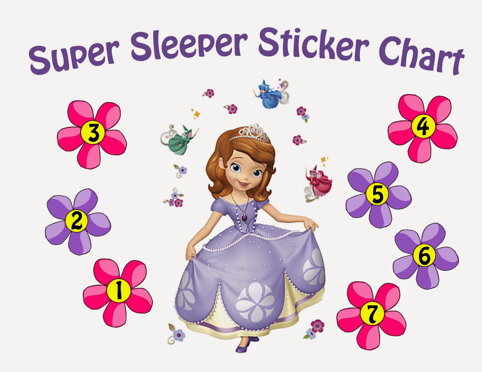 Sofia Super Sleeper Sticker Chart