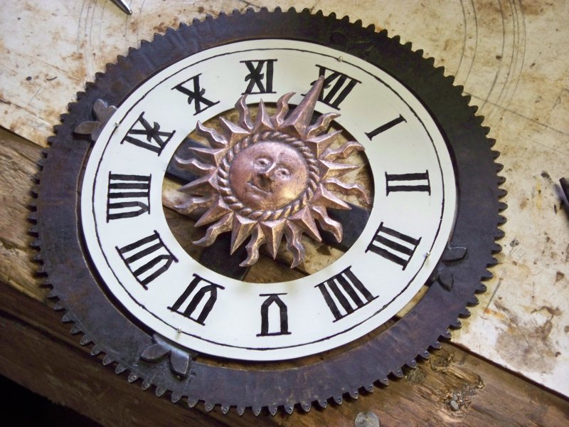 The Anvil's Face Verge and Foliot clock face....so far