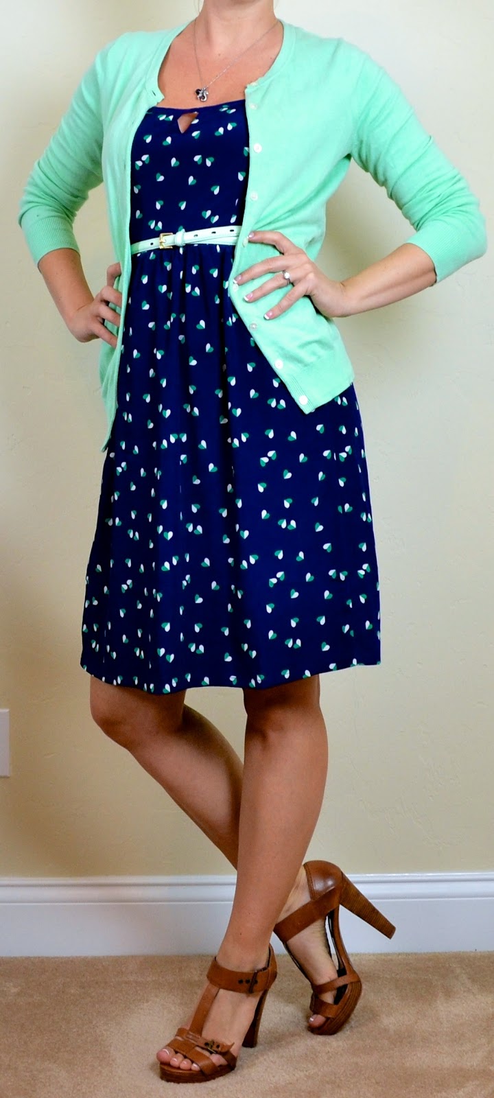 mint cardigan outfit