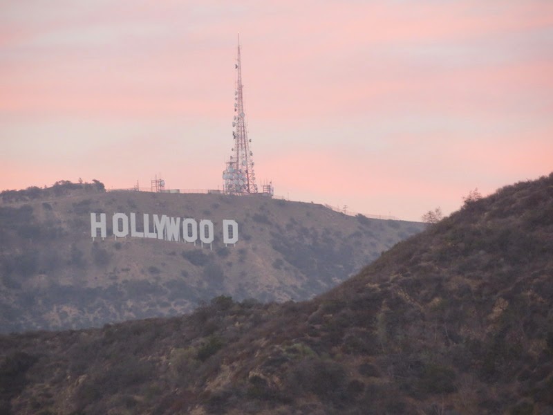 hello katie girl hollywood sign