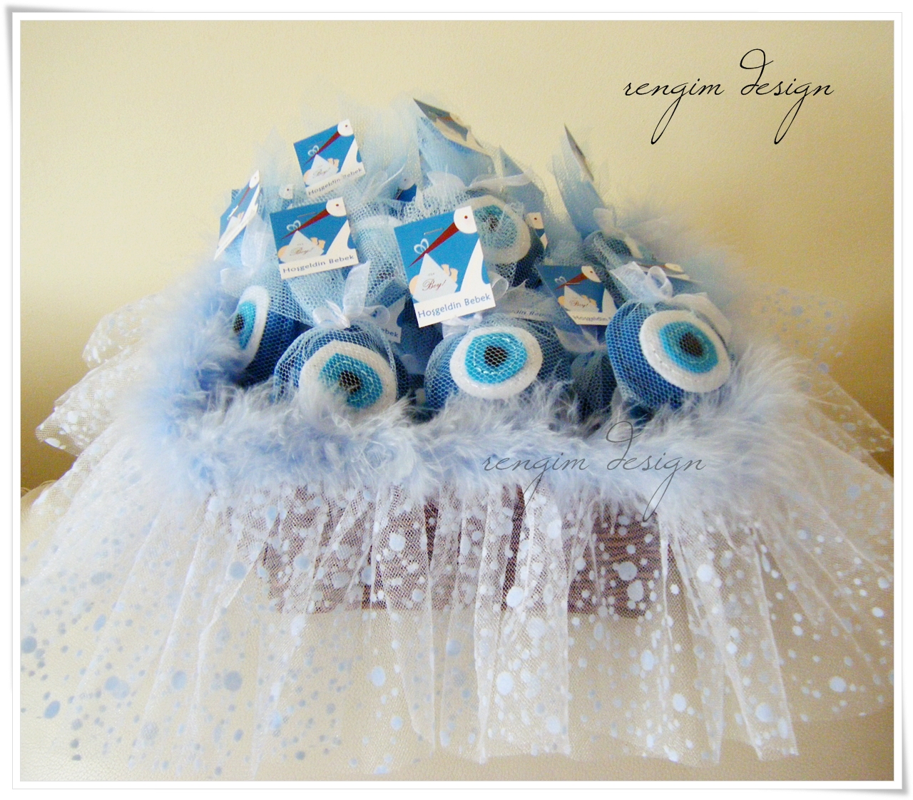 Rengim Design Keçe Bebek Şekeri / Nazarlık ♥