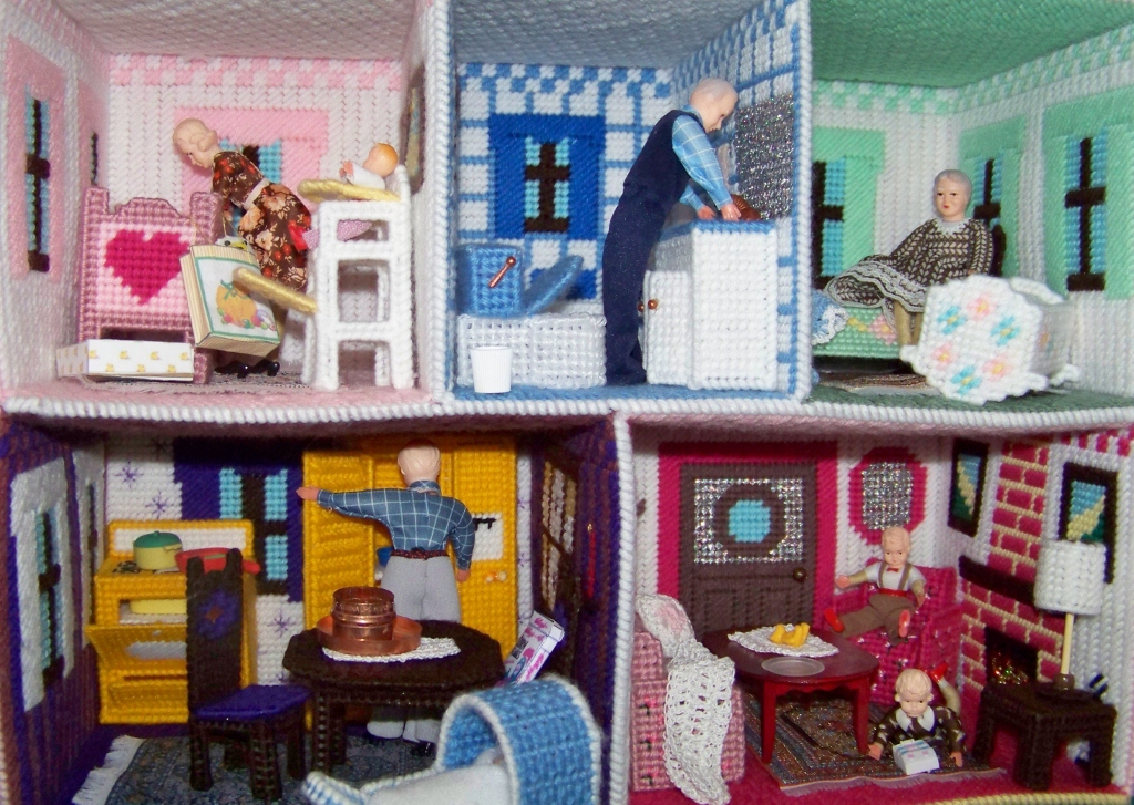 plastic canvas dollhouse