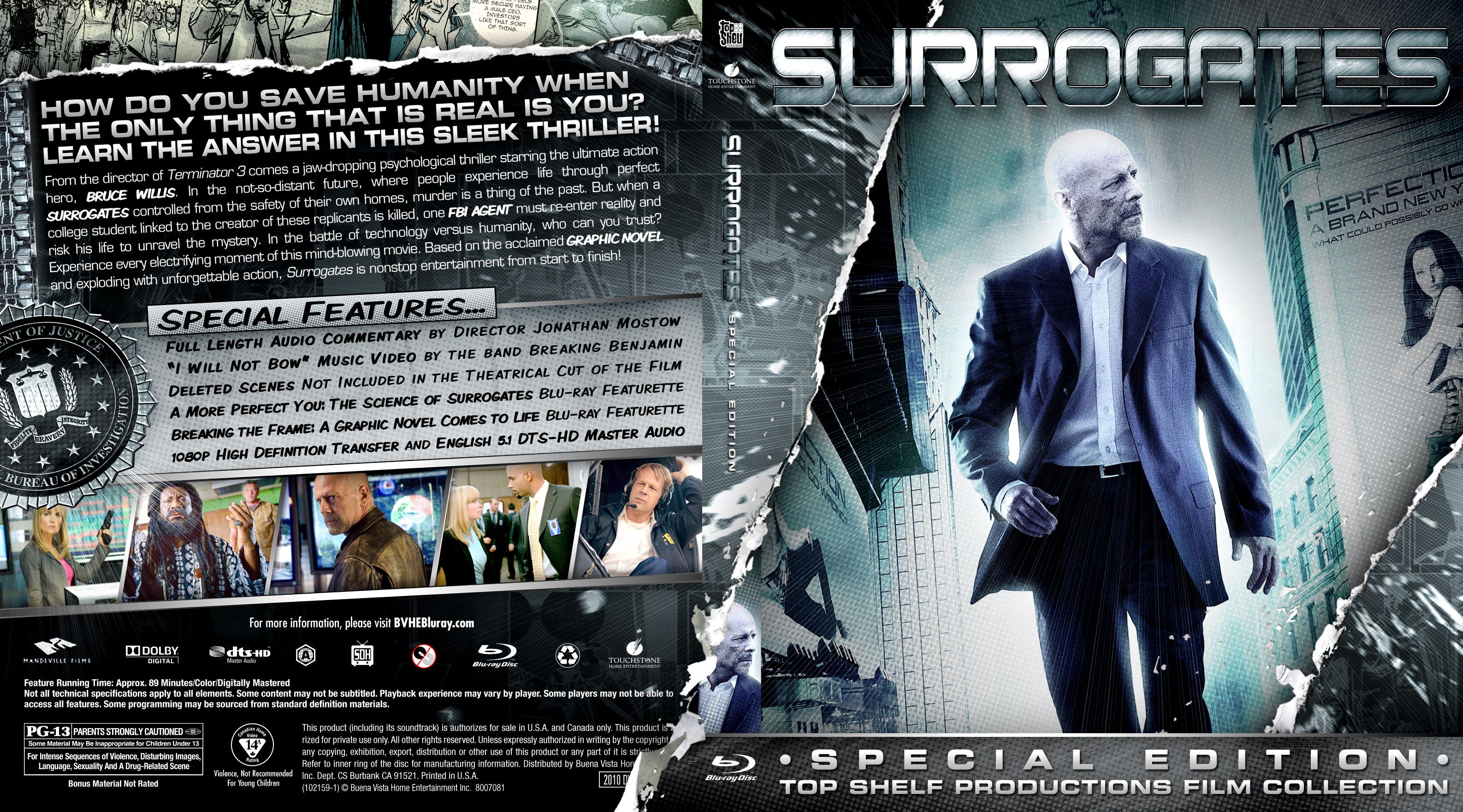 Capa Bluray Surrogates Special Edition DVD Cover