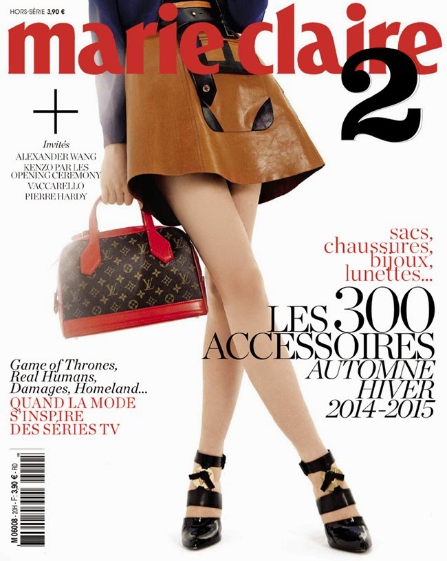 Marie Claire France October 2014, Ehren Dorsey Louis Vuitton 2014 AW:Nordic Style Knitwear with A-line Leather Mini Skirt Editorials