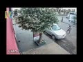 Wheelie fail caught on surveillance camera