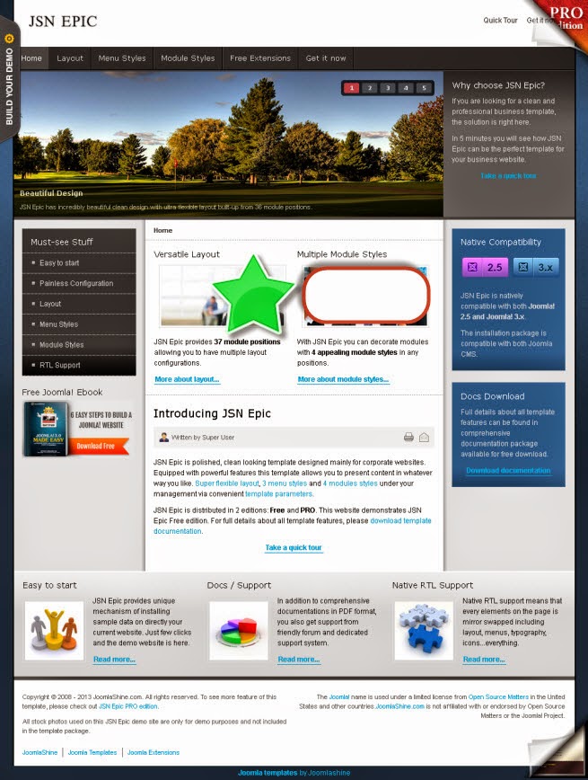 JSN Epic Free Template Joomla 3.X Free Template joomla 4