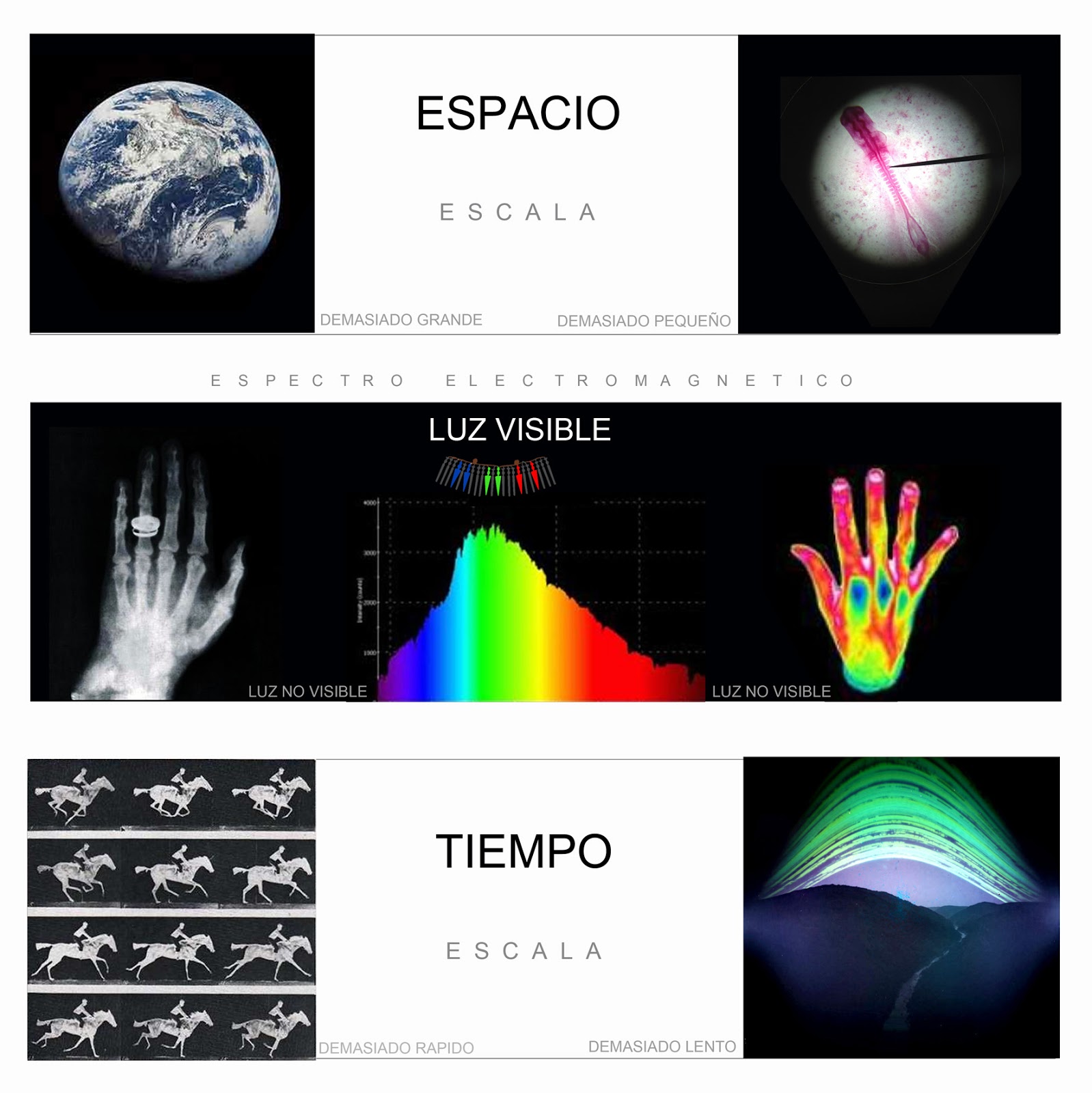 Percepcion Luz visible, espacio, tiempo
