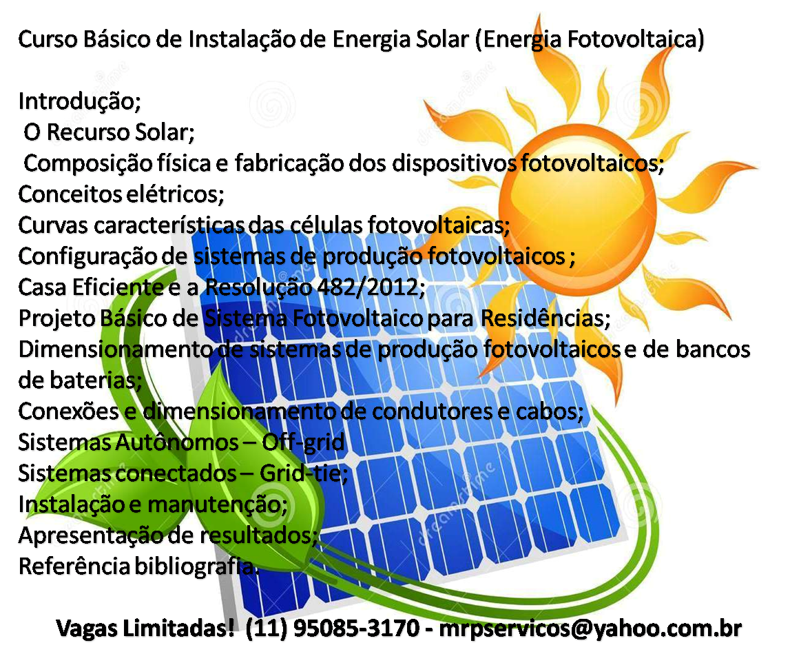 APOSTILA DO CURSO DE INSTALADOR DE ENERGIA SOLAR