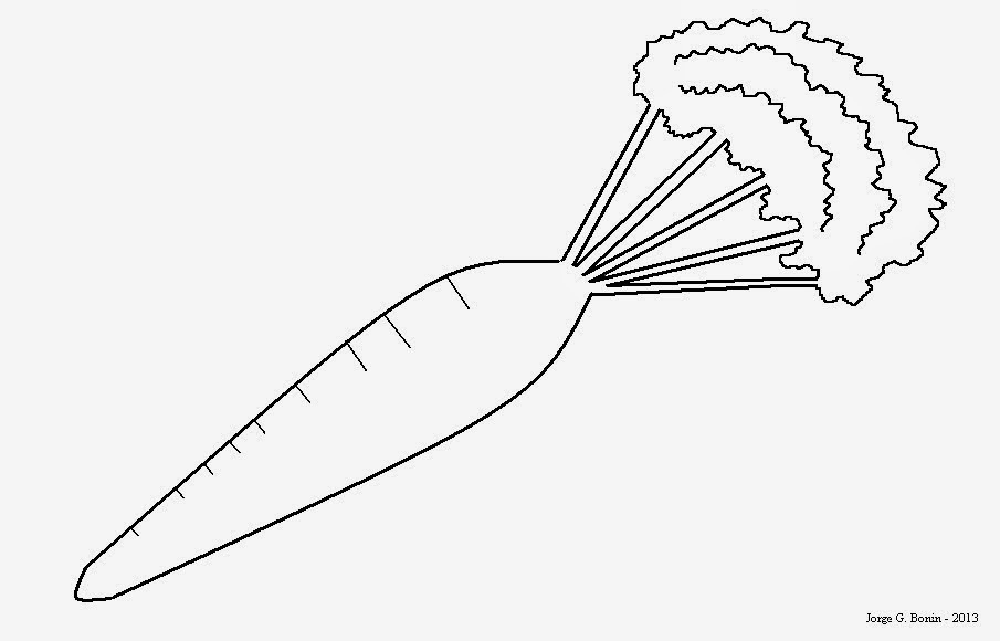 arte no paint desenho para colorir cenoura